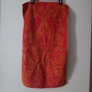 Vintage STEPHENS UTICA Fine Art Collection Cotton Red + Orange Hand Towel